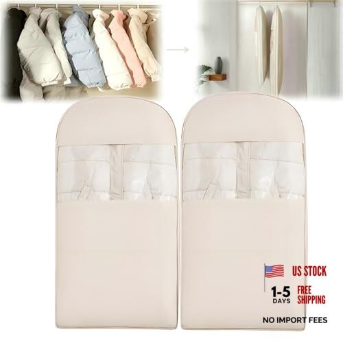 Beige hanging garment bag - garment,