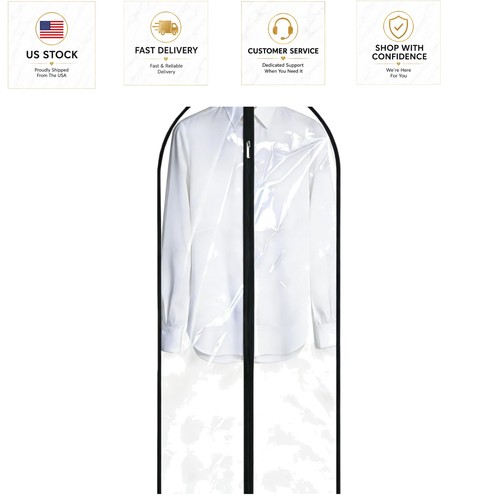 Clear garment bags for - 65'',